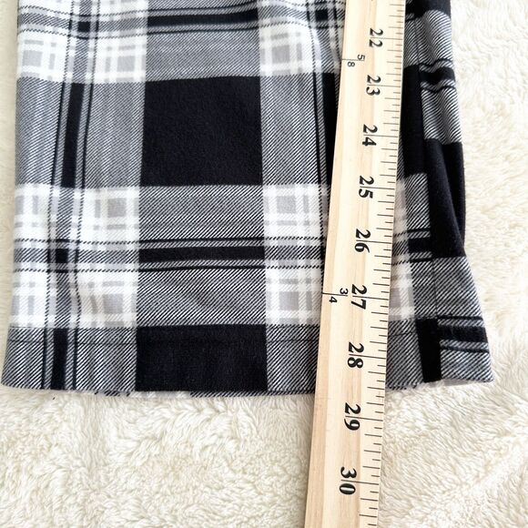 Nautica Pajama Pants Mens Size L Black White Plaid Elastic Waist Drawstring - Picture 7 of 8